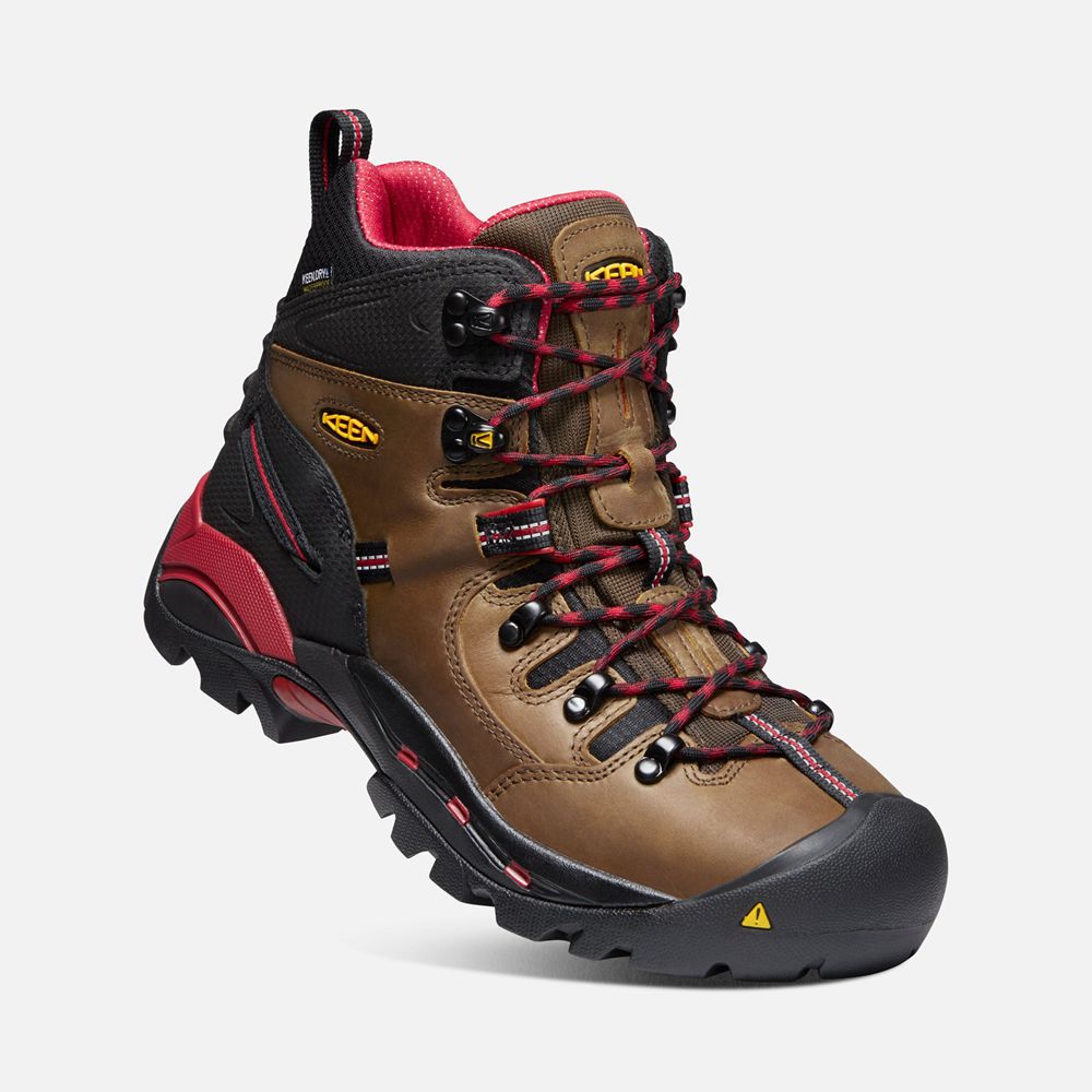Keen Arbetskängor Herr Bruna/Svarta - Pittsburgh 6\" (Steel Toe) - 169580YDP